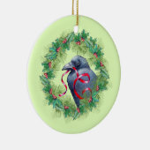 クリスマスのカラスの休日のオーナメント セラミックオーナメント (右)
