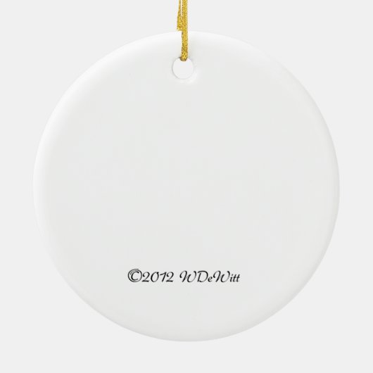 クリスマスのカラスの休日のオーナメント セラミックオーナメント (裏面)