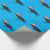 クリスマスのカラスの包装紙 ラッピングペーパー (角)