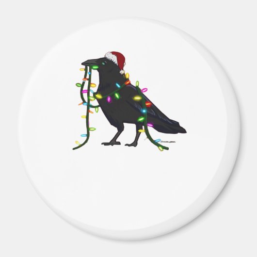 クリスマスのカラスは季節です マグネット (正面)