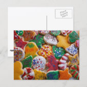 クリスマスのカラフルなホリデー・ベーキング ポストカード (正面/裏面)