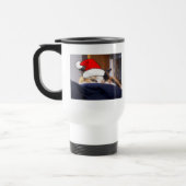 クリスマスのカラフルな猫 トラベルマグ (左)