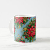 クリスマスのカラフルな花束 コーヒーマグカップ (正面左)