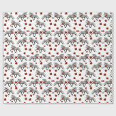 クリスマスのカリスマ的なアイスランドの馬 ラッピングペーパー (フラット)