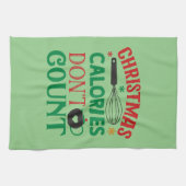 クリスマスのカロリーはカウントしない;クリスマス;料理; キッチンタオル (横)