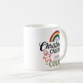 クリスマスのカロリーはカウントしない コーヒーマグカップ (正面右)