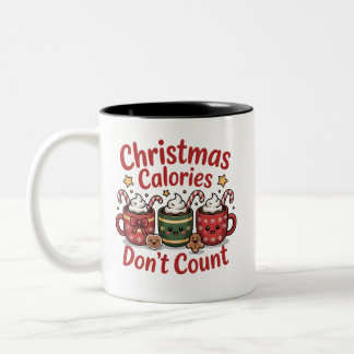 クリスマスのカロリーはカウントしない ツートーンマグカップ