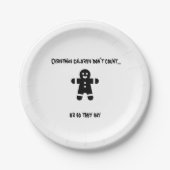 クリスマスのカロリーはカウントしない ペーパープレート (正面)