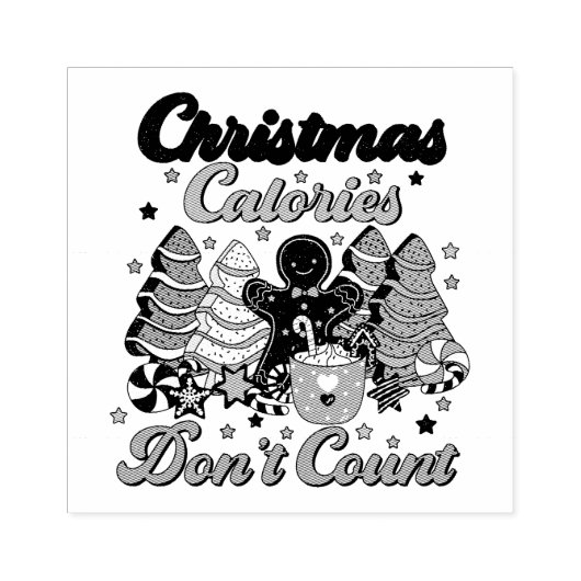クリスマスのカロリーはカウントしない ラバースタンプ (インプリント)