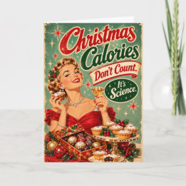 クリスマスのカロリーはカウントしない – 楽しいヴィンテージ カード