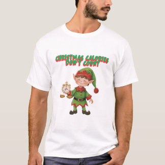 クリスマスのカロリーはカウントしない Tシャツ