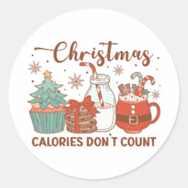 クリスマスのカロリーはシールをカウントしない ラウンドシール