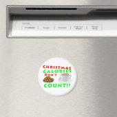 クリスマスのカロリーはユーモアをカウントしないおもしろい マグネット (インサイチュ (食洗機))