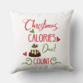 クリスマスのカロリーは休日おもしろい引用文を数えない クッション (裏面)