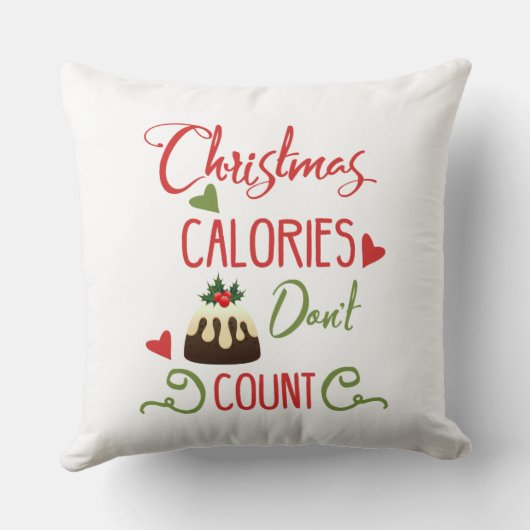 クリスマスのカロリーは休日おもしろい引用文を数えない クッション (裏面)