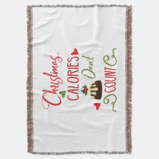 クリスマスのカロリーは休日おもしろい引用文を数えない スローブランケット (正面縦)