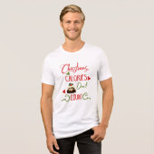 クリスマスのカロリーは休日おもしろい引用文を数えない トライブレンドＴシャツ (正面全面)