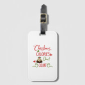 クリスマスのカロリーは休日おもしろい引用文を数えない ラゲッジタグ (正面縦)