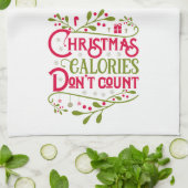 クリスマスのカロリーは休日のクリスマスをカウントしない キッチンタオル (折り畳み)