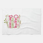 クリスマスのカロリーは休日のクリスマスをカウントしない キッチンタオル (横)