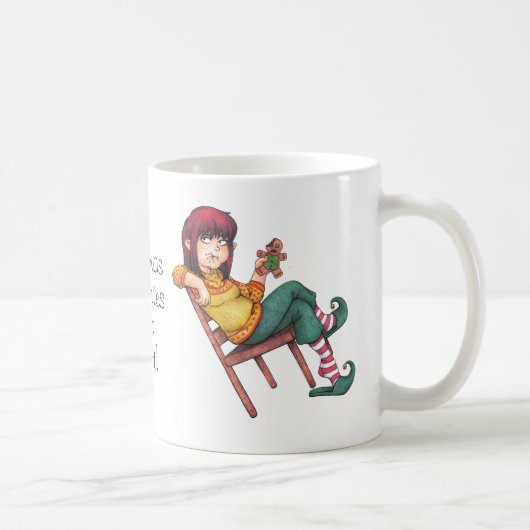 クリスマスのカロリーは数えません! 休日 コーヒーマグカップ (右)