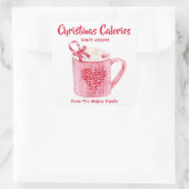 クリスマスのカロリーは熱いココアを数えません スクエアシール (バッグ)