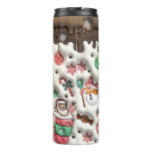 クリスマスのカロリーは膨らんだ3Dパフィーをカウントしない タンブラー (裏面)