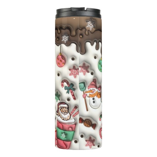 クリスマスのカロリーは膨らんだ3Dパフィーをカウントしない タンブラー (裏面)