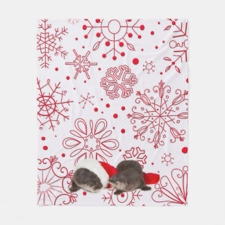 クリスマスのカワウソのフリースブランケット、媒体 フリースブランケット
