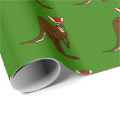 クリスマスのカンガルー ラッピングペーパー (ロールコーナー)