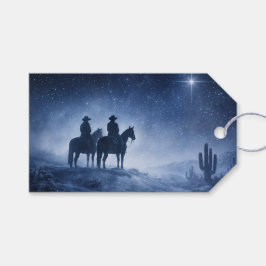 クリスマスのカントリーウエスタンカウボーイノーススター ギフトタグ