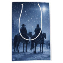 クリスマスのカントリー・ウエスタン・カウボーイと牛
