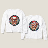クリスマスのカートゥーンドッグ (デザイン 正面&背面)