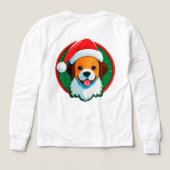 クリスマスのカートゥーン犬 (デザイン背面)