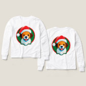 クリスマスのカートゥーン犬 (デザイン 正面&背面)
