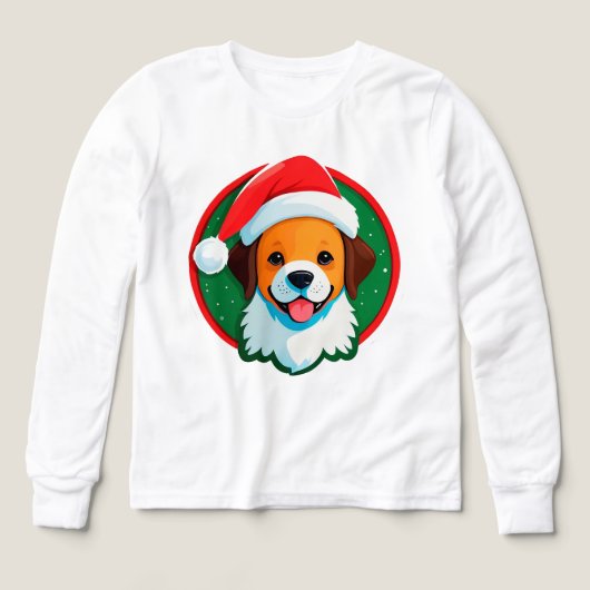 クリスマスのカートゥーン犬 (デザイン正面)