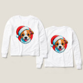 クリスマスのカートゥーン犬 (デザイン 正面&背面)