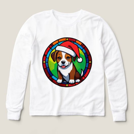 クリスマスのカートゥーン犬 (デザイン正面)