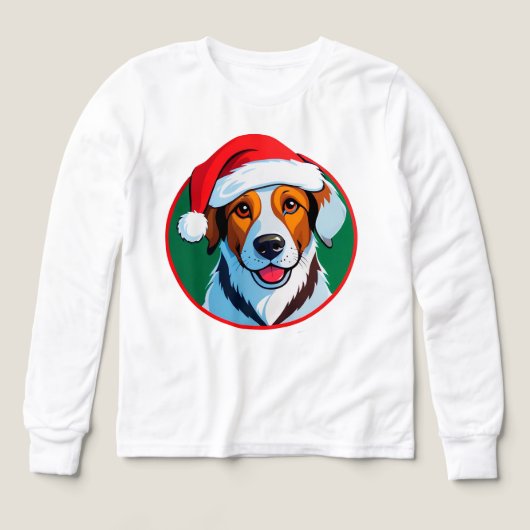 クリスマスのカートゥーン犬 (デザイン正面)