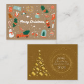 クリスマスのカードがあふれ出ることを心よりお願い ノートカード (正面/裏面)