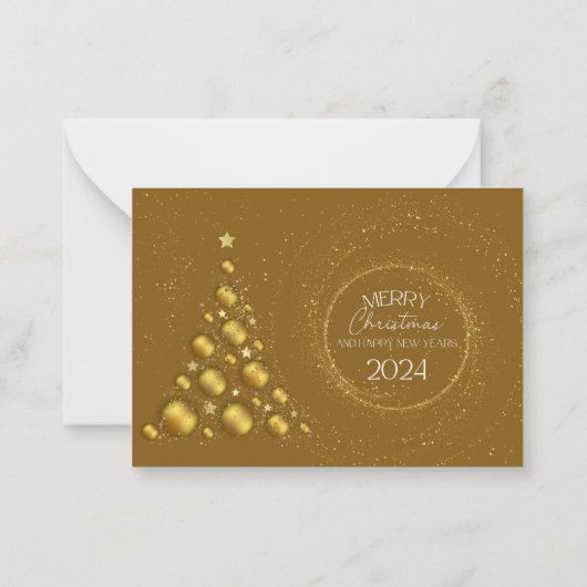 クリスマスのカードがあふれ出ることを心よりお願い ノートカード (裏面)