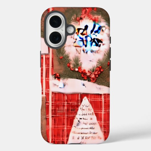 クリスマスのカードのパターンと休日の装飾 Case-Mate iPhoneケース (裏面)