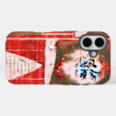 クリスマスのカードのパターンと休日の装飾 Case-Mate iPhoneケース (裏面 (横))