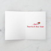 クリスマスのカードを楽しんでほしい可愛い子猫 カード (内部)