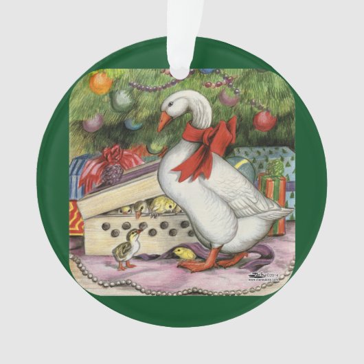 クリスマスのガチョウ オーナメント (正面)
