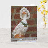 クリスマスのガチョウ カード (黄色い花)