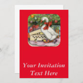 クリスマスのガチョウ 招待状 (正面/裏面)