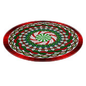 クリスマスのガラスまな板の色 カッティングボード (角)