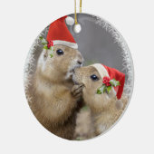 クリスマスのキスのオーナメント セラミックオーナメント (左)