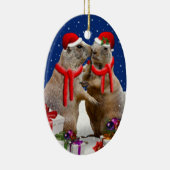 クリスマスのキスのオーナメント セラミックオーナメント (右)